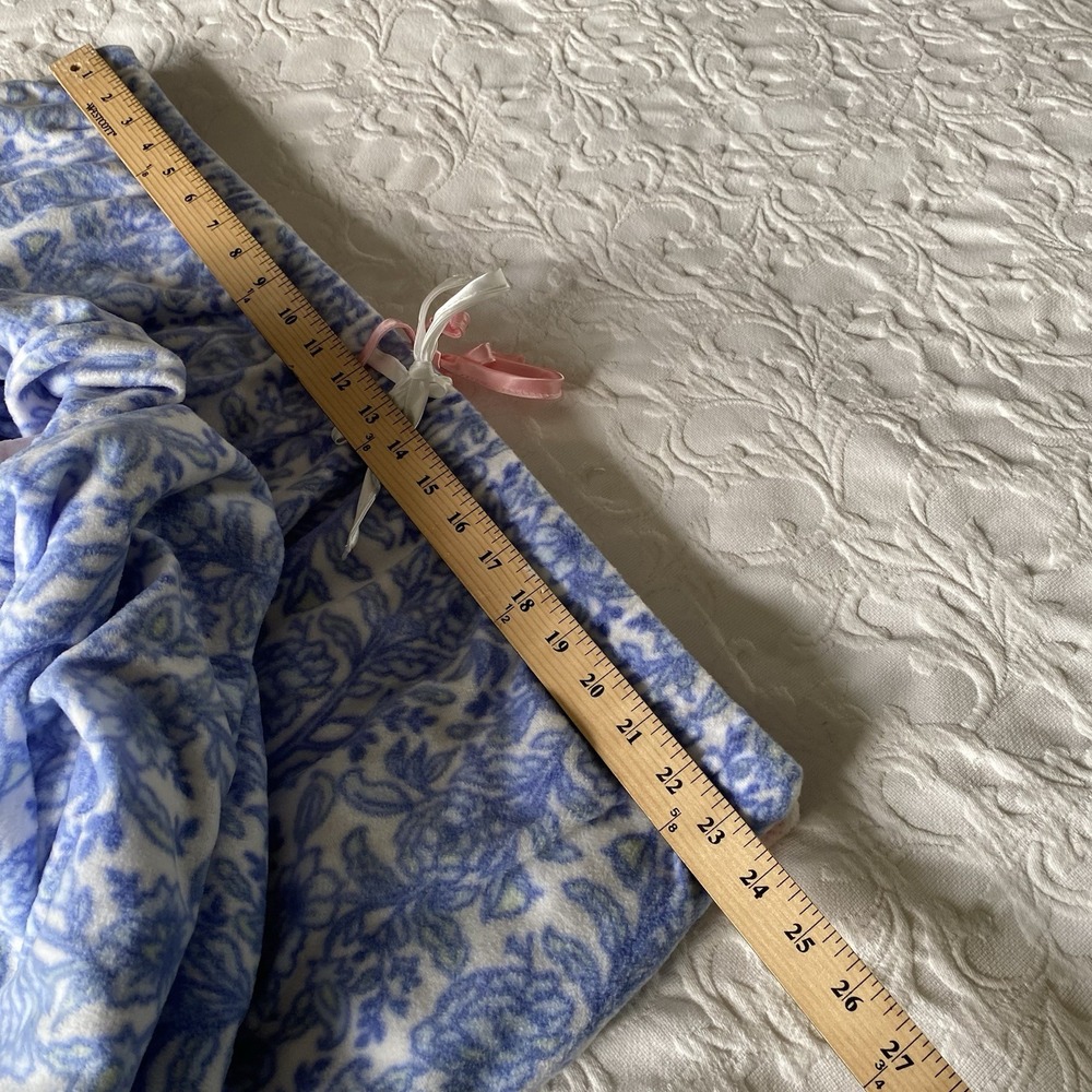Croft & Barrow Pajama Pants Women 4X Blue Pink lot 2 Floral Fair Isle Excellent - Picture 8 of 10